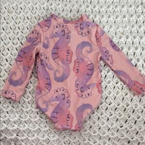 Carter's Pink and Purple Seahorse Bodysuit